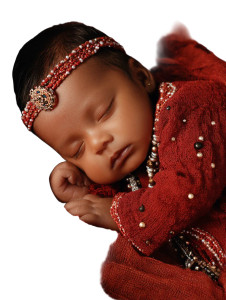 Sleeping Indian Baby Vinyl Car Decal Sticker – Waterproof & UV-Resistant 