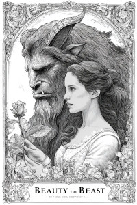 Beauty And The Beast V4 Vinyl Car Decal Sticker – Waterproof & UV-Resistant 