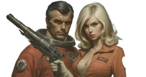 Space Opera Duo Vinyl Car Decal Sticker – Waterproof & UV-Resistant 