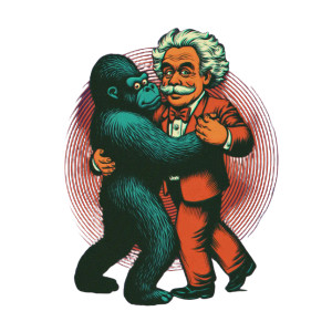 Elderly Man Waltzing Vinyl Car Decal Sticker – Waterproof & UV-Resistant 