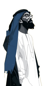 Saudi Abstract Man Vinyl Car Decal Sticker – Waterproof & UV-Resistant 