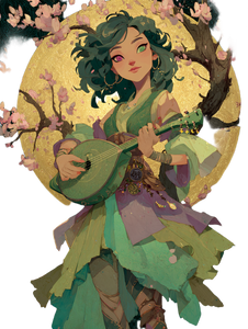 Whimsical Bard Vinyl Car Decal Sticker – Waterproof & UV-Resistant 