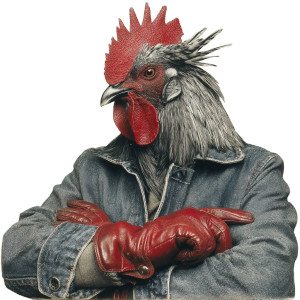 Gangster Rooster Vinyl Car Decal Sticker – Waterproof & UV-Resistant 