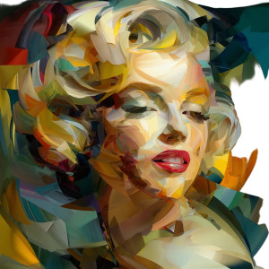 Abstract Marilyn Face Vinyl Car Decal Sticker – Waterproof & UV-Resistant 