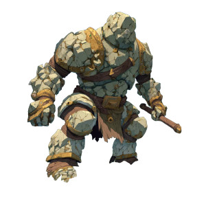 Fantasy Rpg Golem Vinyl Car Decal Sticker – Waterproof & UV-Resistant 