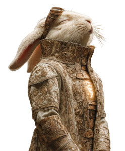 Steampunk Bunny Vinyl Car Decal Sticker – Waterproof & UV-Resistant Steampunk Bunny Vinyl Car Decal Sticker – Waterproof & UV-Resistant