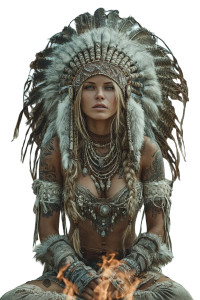 Ancient Shaman Woman Vinyl Car Decal Sticker – Waterproof & UV-Resistant Ancient Shaman Woman Vinyl Car Decal Sticker – Waterproof & UV-Resistant