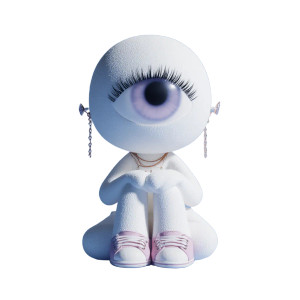 Cute One-Eyed Creature Vinyl Car Decal Sticker – Waterproof & UV-Resistant 