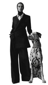 Fashion Model With Dalmatian Vinyl Car Decal Sticker – Waterproof & UV-Resistant 