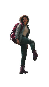 Mountain Climber Woman V3 Vinyl Car Decal Sticker – Waterproof & UV-Resistant 