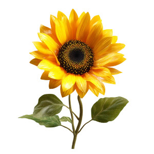 Bright Yellow Sunflower Vinyl Car Decal Sticker – Waterproof & UV-Resistant 
