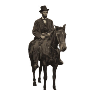 Lincoln On Horseback Vinyl Car Decal Sticker – Waterproof & UV-Resistant 