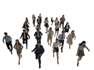 Dancing Office Workers V2 Vinyl Car Decal Sticker – Waterproof & UV-Resistant 