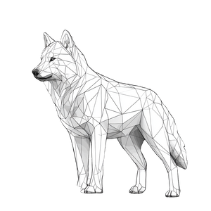 Geometric Wolf Art Vinyl Car Decal Sticker – Waterproof & UV-Resistant 