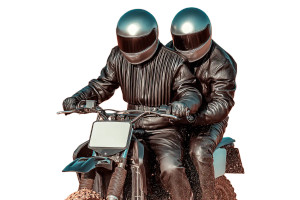 Motorcyclists In Leather Vinyl Car Decal Sticker – Waterproof & UV-Resistant Motorcyclists In Leather Vinyl Car Decal Sticker – Waterproof & UV-Resistant