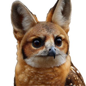 Owl Dog Hybrid Vinyl Car Decal Sticker – Waterproof & UV-Resistant 