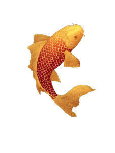 Golden Carp Leap Vinyl Car Decal Sticker – Waterproof & UV-Resistant Golden Carp Leap Vinyl Car Decal Sticker – Waterproof & UV-Resistant