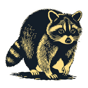 Vintage Raccoon Logo Vinyl Car Decal Sticker – Waterproof & UV-Resistant Vintage Raccoon Logo Vinyl Car Decal Sticker – Waterproof & UV-Resistant