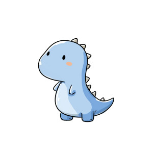 Baby Dinosaur Drawing Vinyl Car Decal Sticker – Waterproof & UV-Resistant 