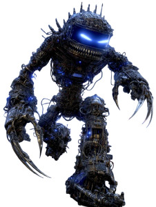 Cyborg Cain Vinyl Car Decal Sticker – Waterproof & UV-Resistant 