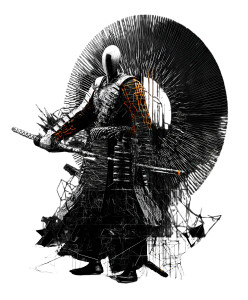 Cyber Samurai Warrior V3 Vinyl Car Decal Sticker – Waterproof & UV-Resistant 