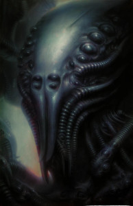 Dark Biomechanical Cthulhu Vinyl Car Decal Sticker – Waterproof & UV-Resistant 