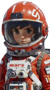 Mars Boy Astronaut Vinyl Car Decal Sticker – Waterproof & UV-Resistant 