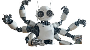 Robot Helper V2 Vinyl Car Decal Sticker – Waterproof & UV-Resistant 