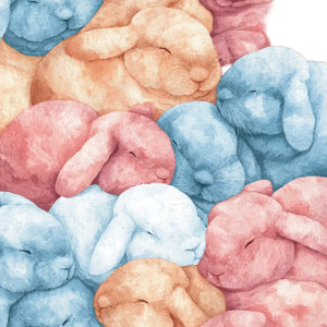 Sleeping Bunny Pattern Vinyl Car Decal Sticker – Waterproof & UV-Resistant 