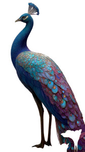 Opal Peacock Vinyl Car Decal Sticker – Waterproof & UV-Resistant 