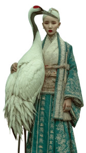 Elder With Crane Vinyl Car Decal Sticker – Waterproof & UV-Resistant 