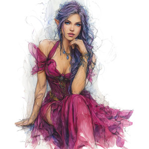 Elven Woman Portrait V7 Vinyl Car Decal Sticker – Waterproof & UV-Resistant Elven Woman Portrait V7 Vinyl Car Decal Sticker – Waterproof & UV-Resistant