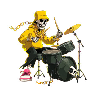 Comic Skeleton Drummer Vinyl Car Decal Sticker – Waterproof & UV-Resistant Comic Skeleton Drummer Vinyl Car Decal Sticker – Waterproof & UV-Resistant