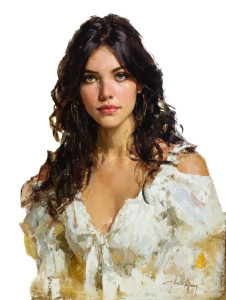 Mesmerizing Lady Portrait Vinyl Car Decal Sticker – Waterproof & UV-Resistant 