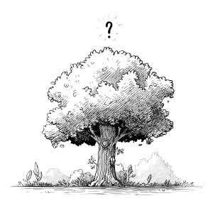 Cartoon Tree Surprise Vinyl Car Decal Sticker – Waterproof & UV-Resistant 