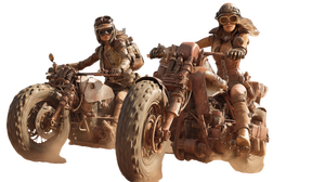 Steampunk Bikers Vinyl Car Decal Sticker – Waterproof & UV-Resistant 
