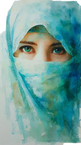 Hijabi Malay Girl Vinyl Car Decal Sticker – Waterproof & UV-Resistant 