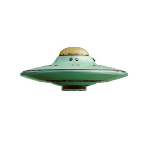 Flying Saucer V2 Vinyl Car Decal Sticker – Waterproof & UV-Resistant 