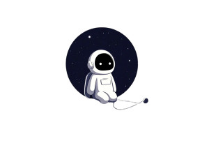 Floating Astronaut V27 Vinyl Car Decal Sticker – Waterproof & UV-Resistant 