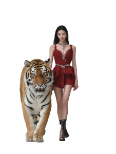 K-Pop Tiger Scene Vinyl Car Decal Sticker – Waterproof & UV-Resistant 