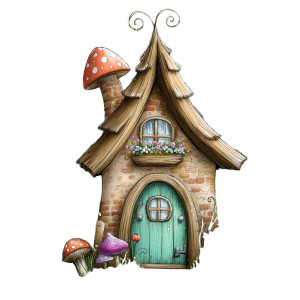Whimsical Mushroom House Vinyl Car Decal Sticker – Waterproof & UV-Resistant Whimsical Mushroom House Vinyl Car Decal Sticker – Waterproof & UV-Resistant
