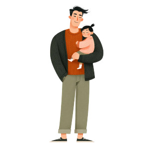 Asian Dad Baby Vinyl Car Decal Sticker – Waterproof & UV-Resistant 