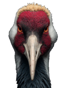 Crane Portrait Vinyl Car Decal Sticker – Waterproof & UV-Resistant 