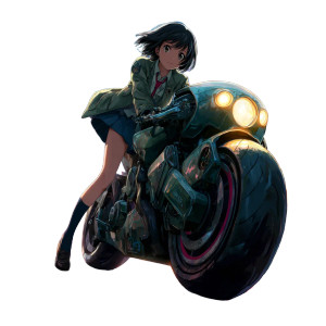 Futuristic Anime Rider Vinyl Car Decal Sticker – Waterproof & UV-Resistant Futuristic Anime Rider Vinyl Car Decal Sticker – Waterproof & UV-Resistant