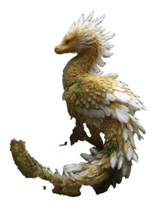 Golden Feathered Dragon Vinyl Car Decal Sticker – Waterproof & UV-Resistant 