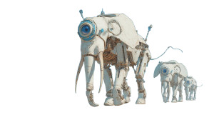 Surreal Space Elephants Vinyl Car Decal Sticker – Waterproof & UV-Resistant 