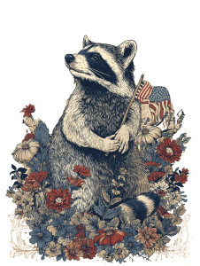 Patriotic Raccoon Illustration Vinyl Car Decal Sticker – Waterproof & UV-Resistant Patriotic Raccoon Illustration Vinyl Car Decal Sticker – Waterproof & UV-Resistant