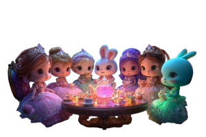Princess Tea Party Vinyl Car Decal Sticker – Waterproof & UV-Resistant 