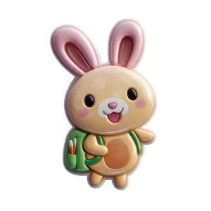 Cheerful Cartoon Bunny Vinyl Car Decal Sticker – Waterproof & UV-Resistant Cheerful Cartoon Bunny Vinyl Car Decal Sticker – Waterproof & UV-Resistant
