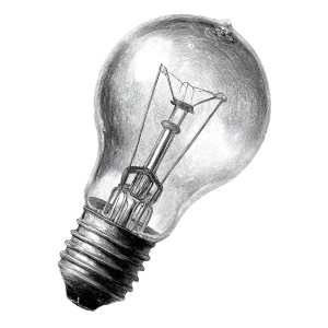 Edison Light Bulb Vinyl Car Decal Sticker – Waterproof & UV-Resistant 